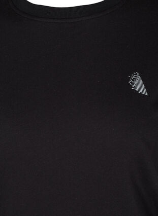 Sweatshirt mit Printdetails an den Ärmeln, Black, Packshot image number 2