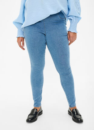 Jeggings mit hoher Taille, Light Blue, Model image number 2