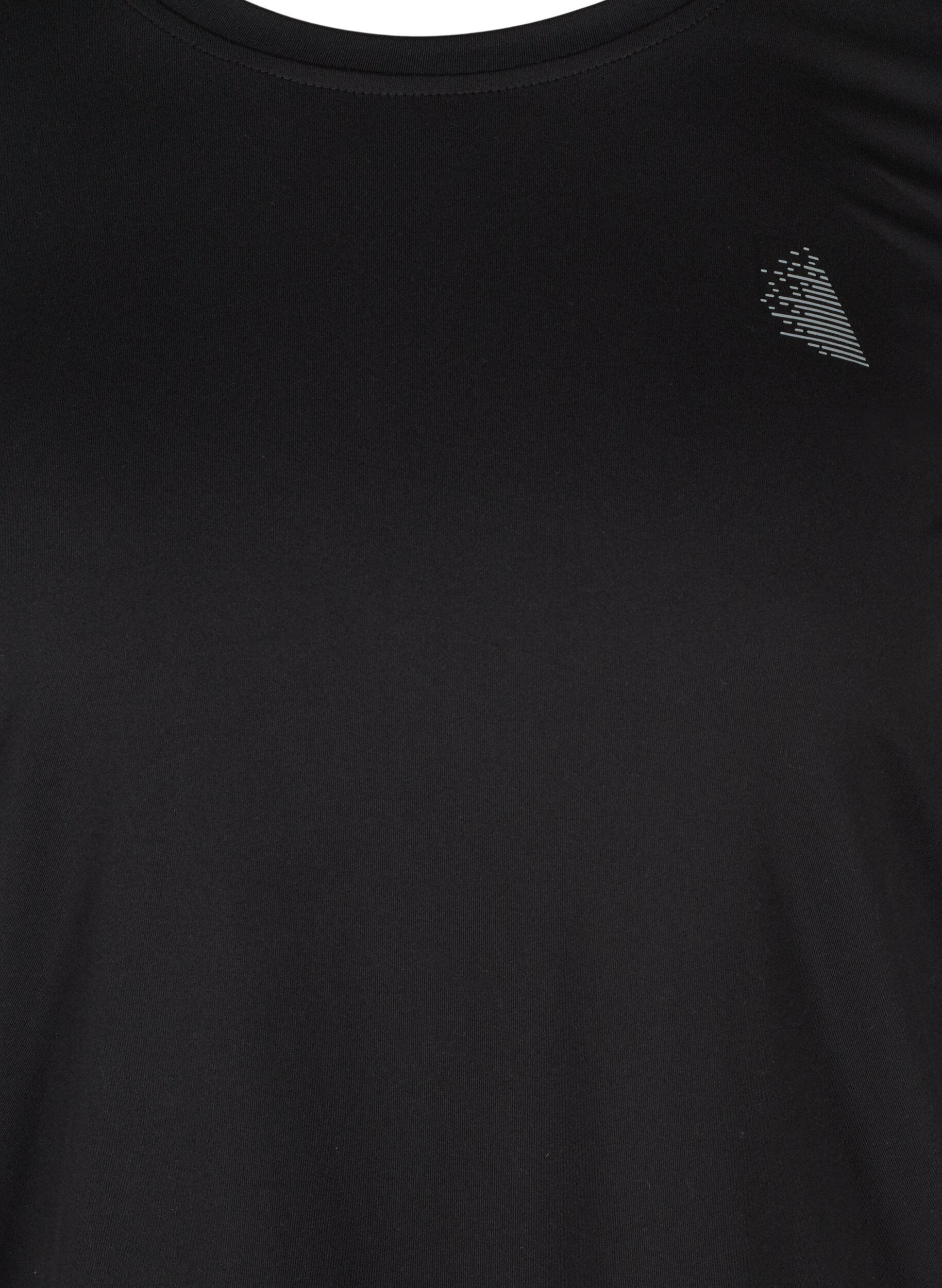 ZizziTrainingsshirt mit 3/4-&Auml;rmeln, Schwarz, Packshot image number 2