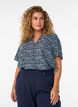Bluse mit kurzen &Auml;rmeln und V-Ausschnitt, Blau, Model image number 0