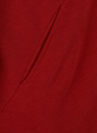 Sweatshirt-Kleid mit V-Ausschnitt, Red Dahlia, Packshot image number 2