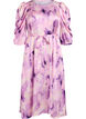 Partykleid mit kurzen &Auml;rmeln und Bindeg&uuml;rtel, Lila, Packshot image number 0
