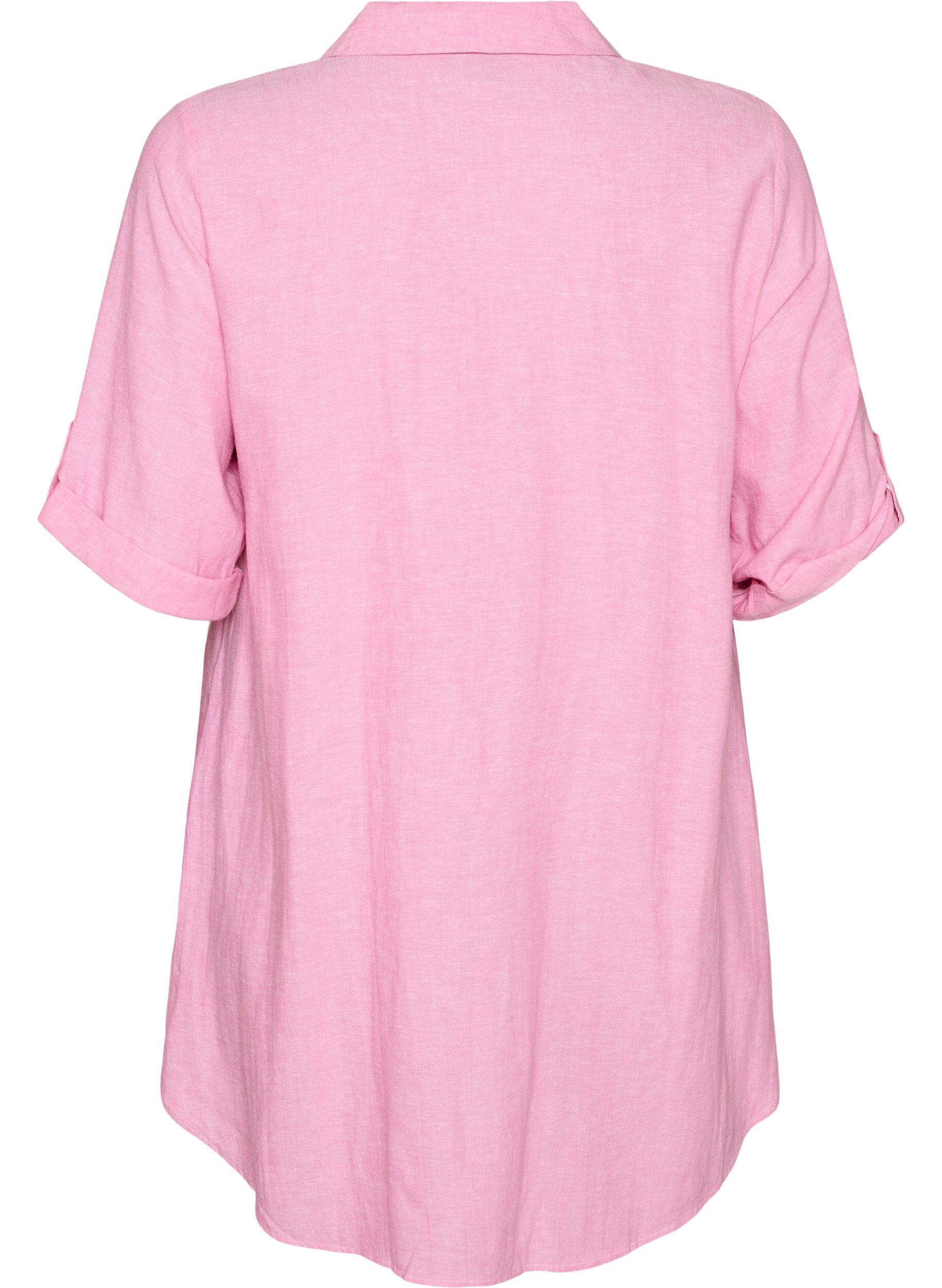 ZizziTunika aus Leinen und Viskose mit A-Linie, Pink, Packshot image number 1