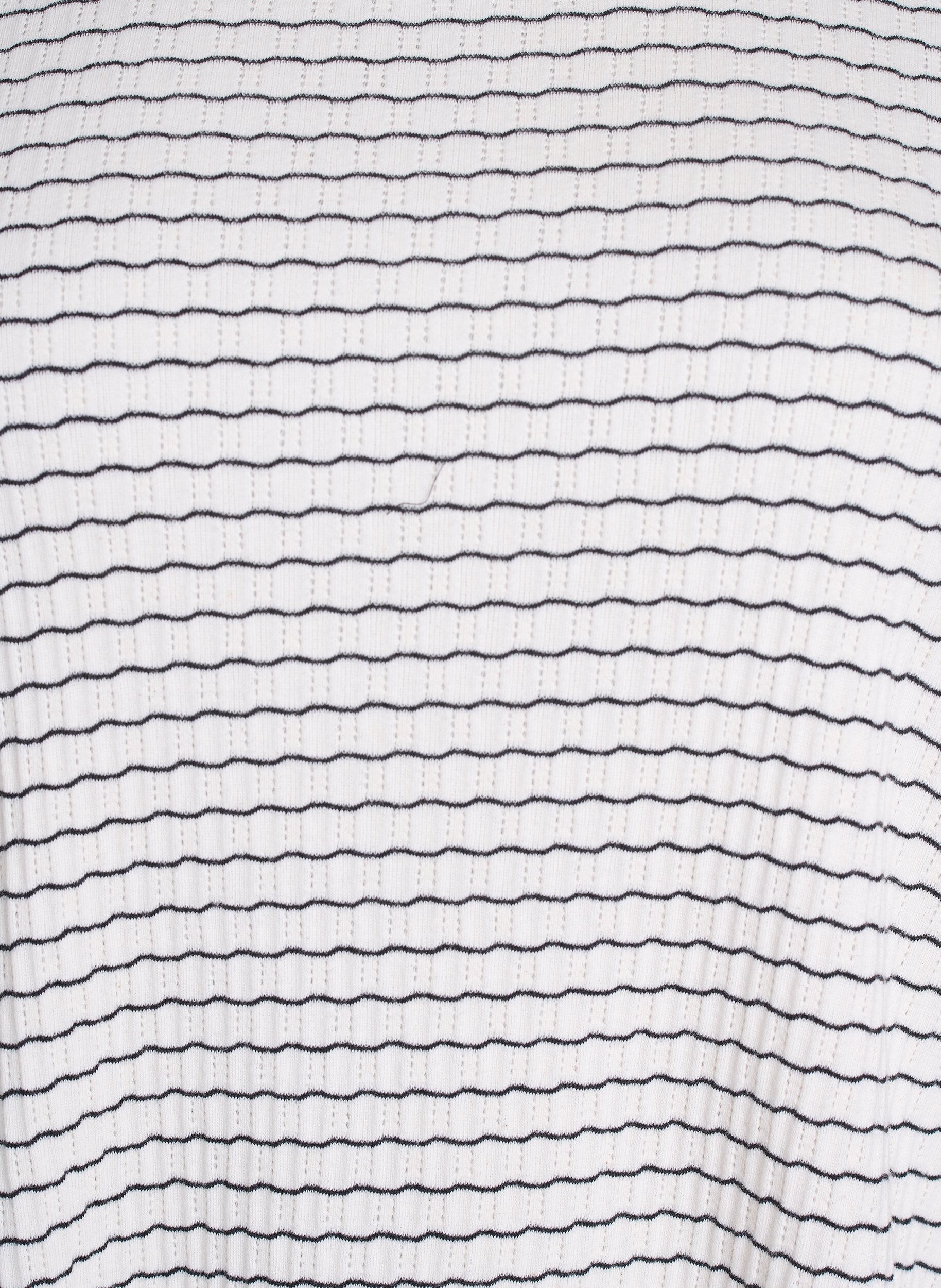 ZizziGestreifte Jerseybluse mit wellenf&ouml;rmigen S&auml;umen, Wei&szlig;, Packshot image number 2