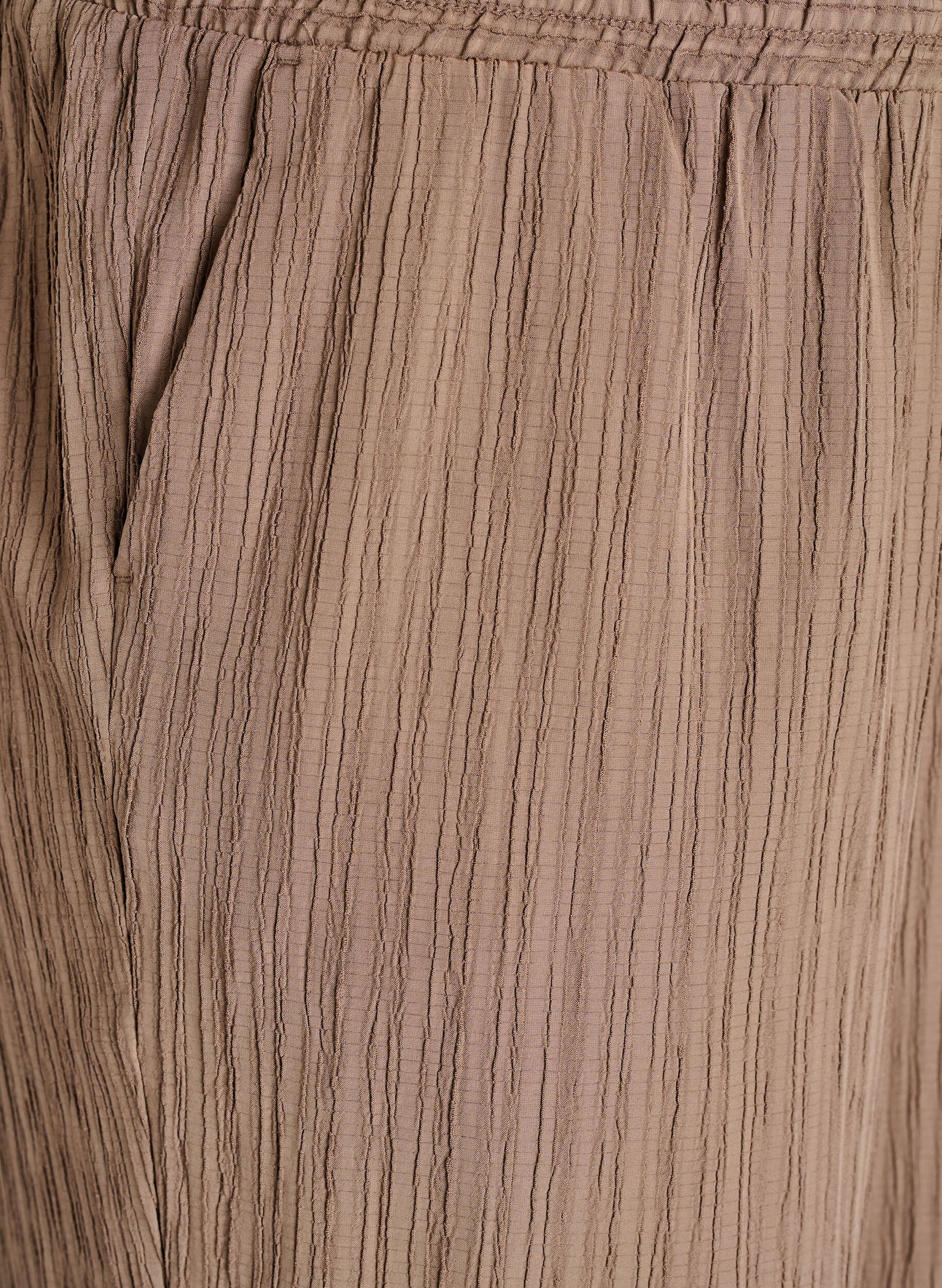 ZizziFLASH - Hoch taillierte Hose mit weitem Bein, Braun, Packshot image number 2