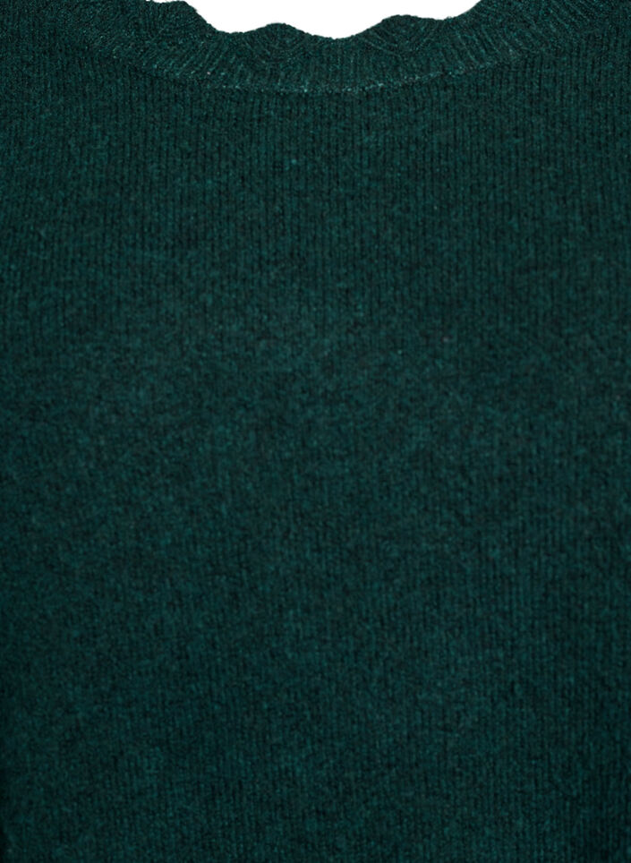 Strickbluse mit Wellenkante, Gr&uuml;n, Packshot image number 2
