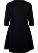 A-förmiges Kleid mit 3/4-Ärmeln, Schwarz, Packshot image number 1