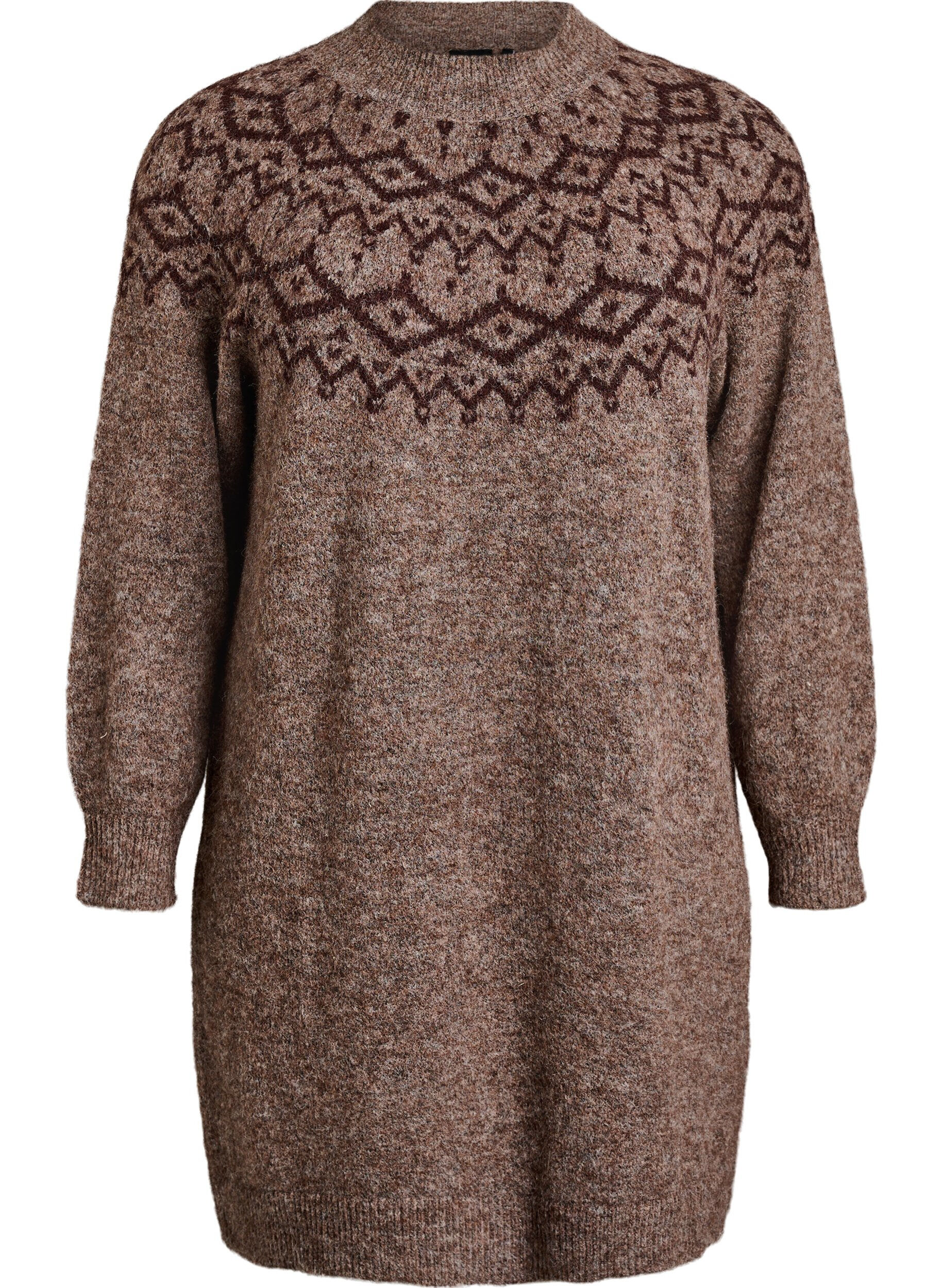 Kleid aus Strick mit Jacquard-Muster