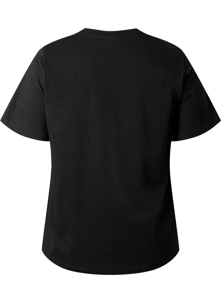 T-Shirt aus Bio-Baumwolle mit Text, Black &Eacute;TOILE, Packshot image number 1