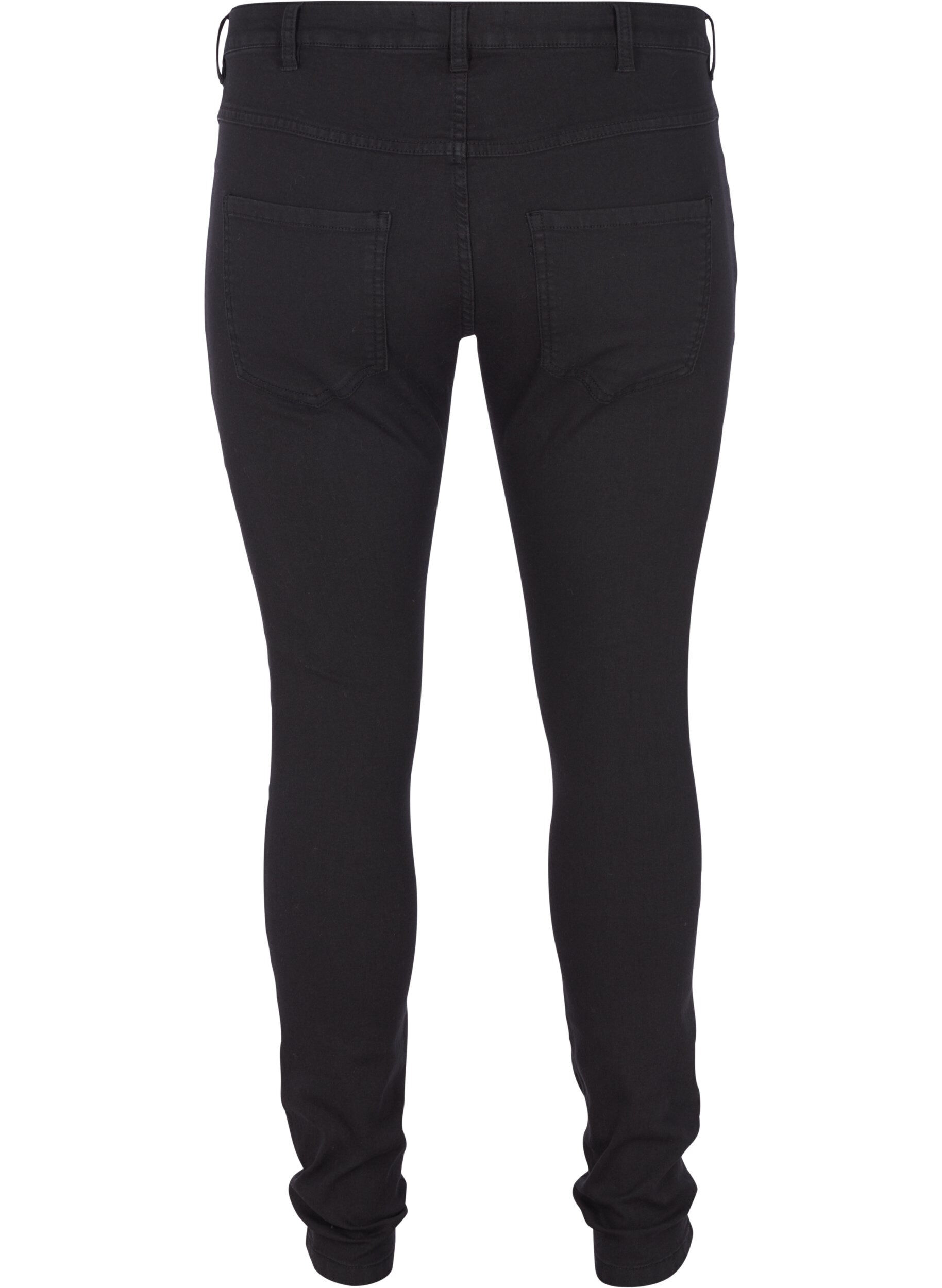 ZizziHochtaillierte Super Slim Amy Jeans, Schwarz, Packshot image number 1
