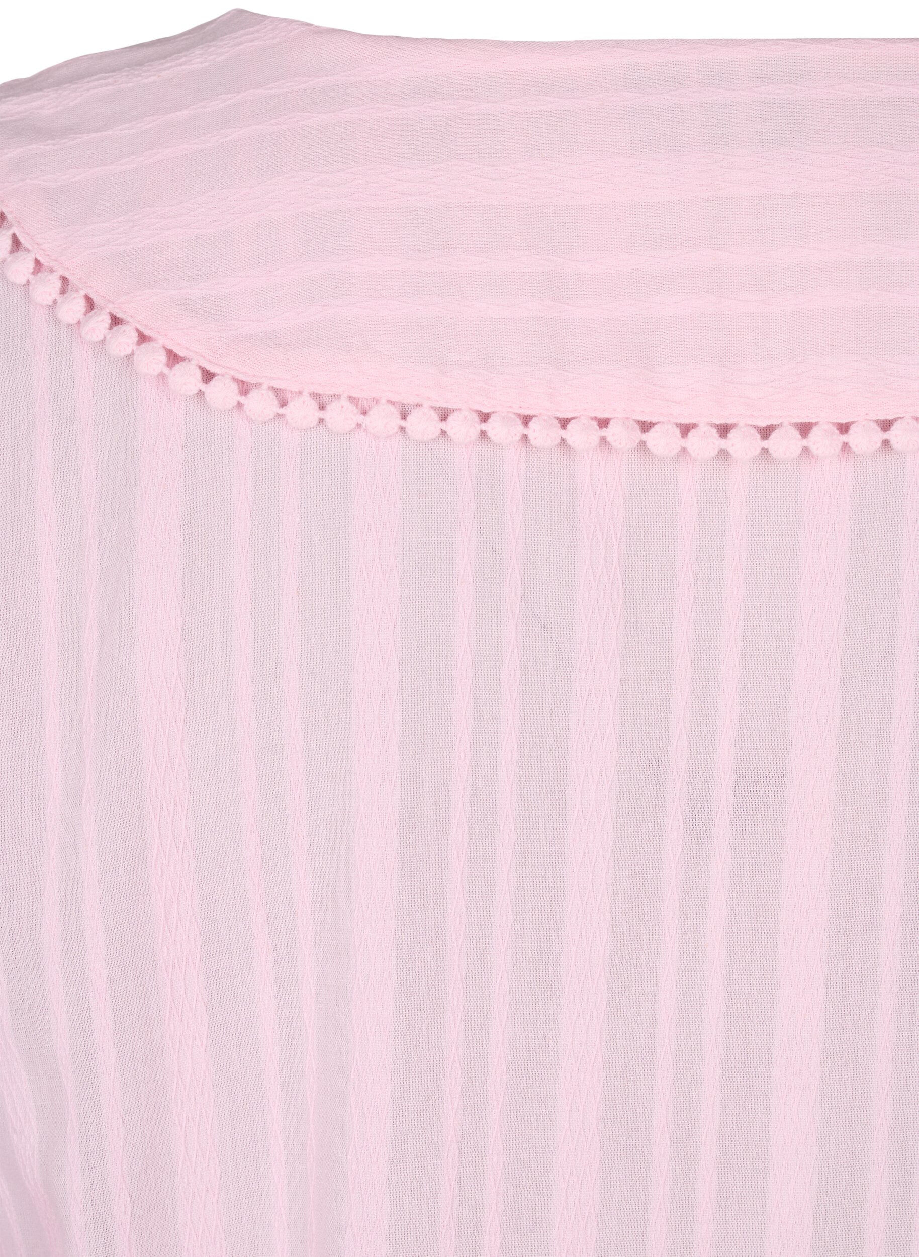 ZizziKleid aus Baumwoll-Viskose-Mix mit 3/4-&Auml;rmeln, Almond Blossom, Packshot image number 4