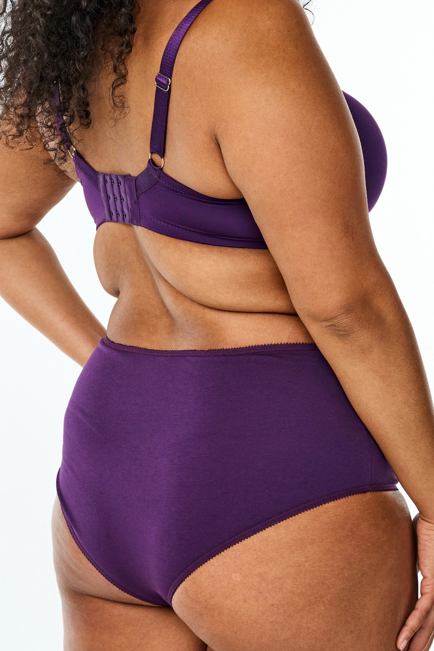 Zizzi7-pack Hipster-Slips mit normaler Taillenh&ouml;he, Lila, Model image number 2