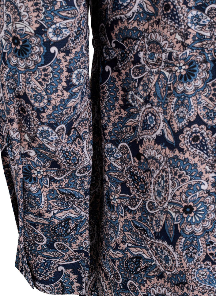 Knielanges Kleid mit Bindegürtel, Beige, Packshot image number 3