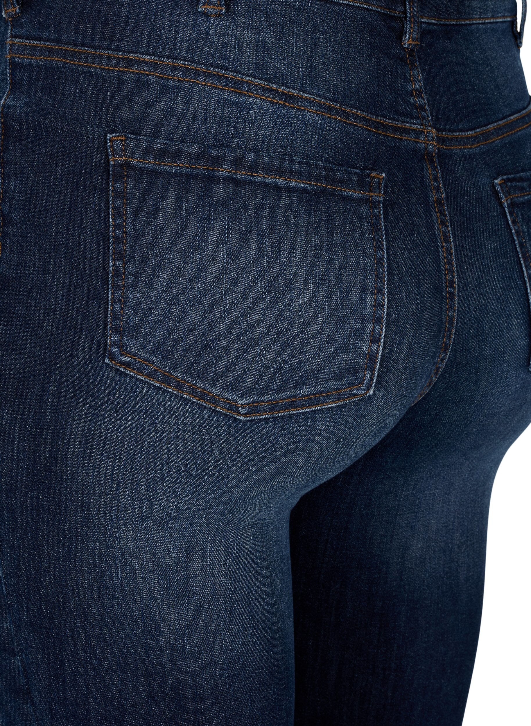 ZizziSuper Slim-Fit-Jeans mit hoher Taille, Dark Blue, Packshot image number 3