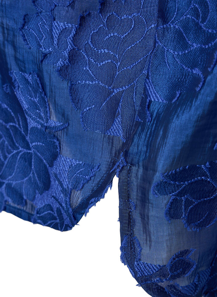 Langes Jacquard-Hemd, Mazarine Blue, Packshot image number 3