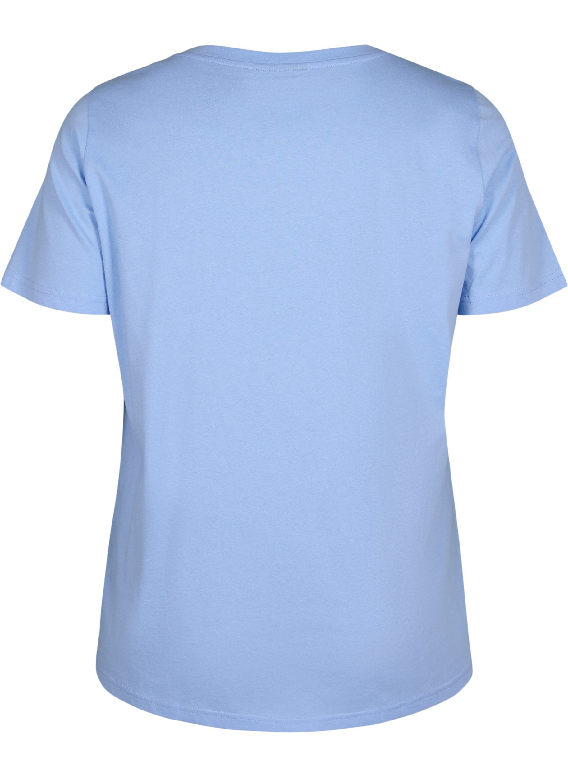 ZizziBaumwoll-T-Shirt mit Textaufdruck, Serenity w. Paris, Packshot image number 1