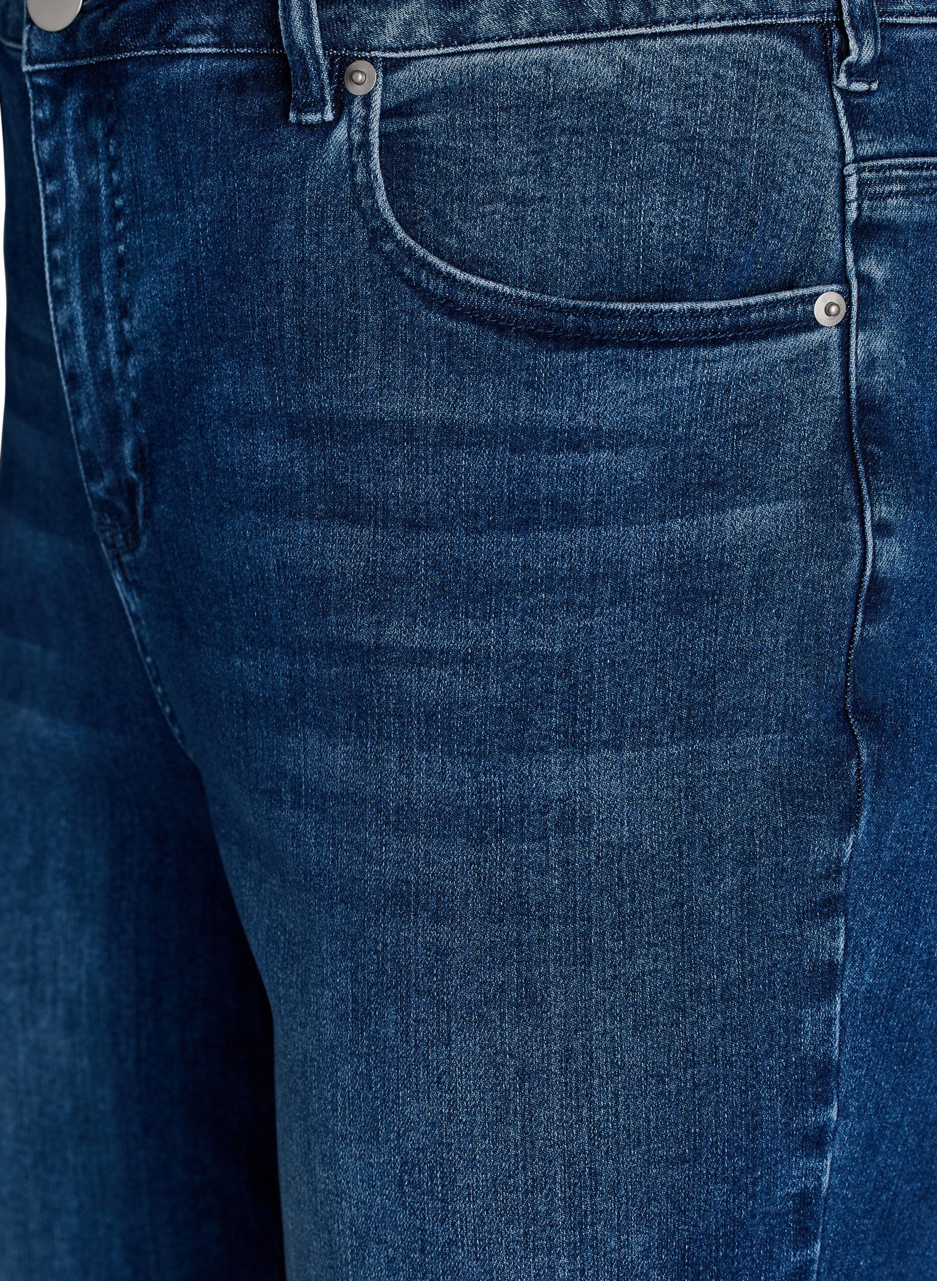 ZizziBootcut-Jeans mit hoher Taille, Blau, Packshot image number 2