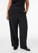 Weite Anzughose mit hoher Taille, Schwarz, Model image number 2