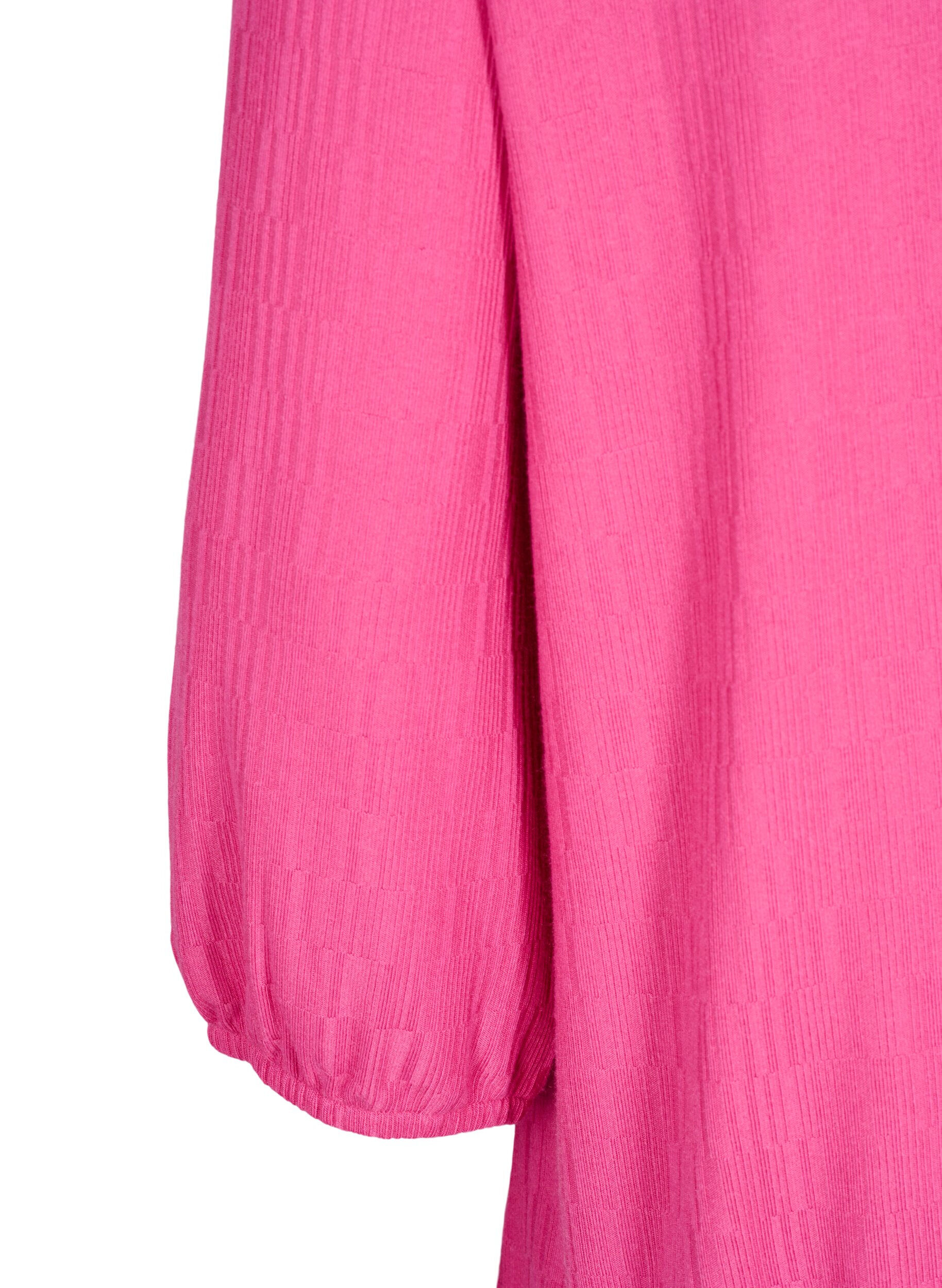 ZizziBluse mit Struktur und 3/4-&Auml;rmeln, Rot, Packshot image number 3