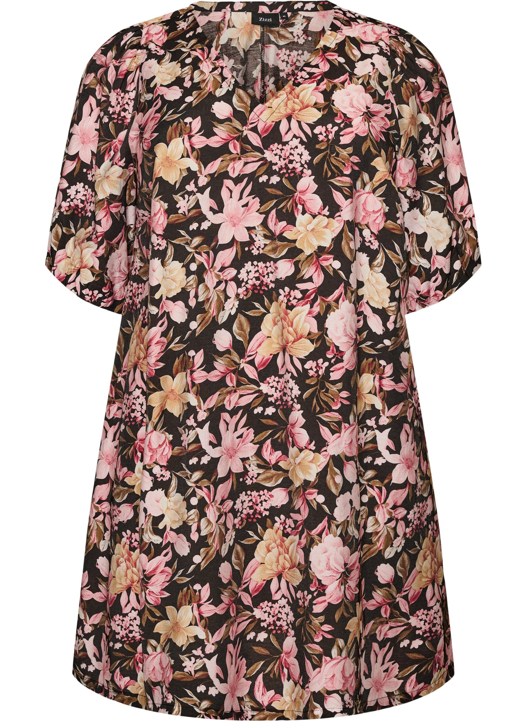 Kurzes A-Linien-Kleid mit V-Ausschnitt
