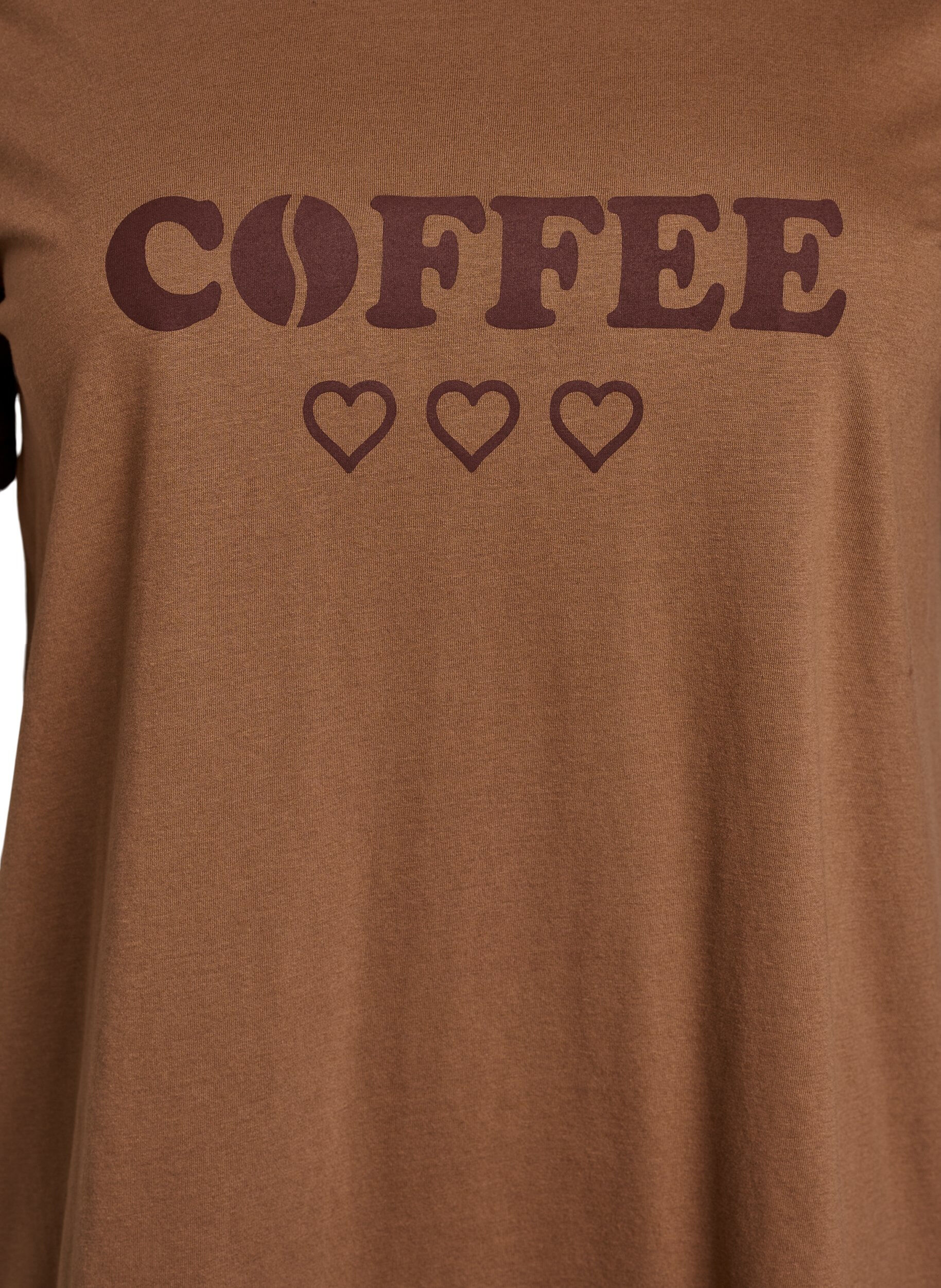 ZizziT-Shirt mit Print, Braun, Packshot image number 2