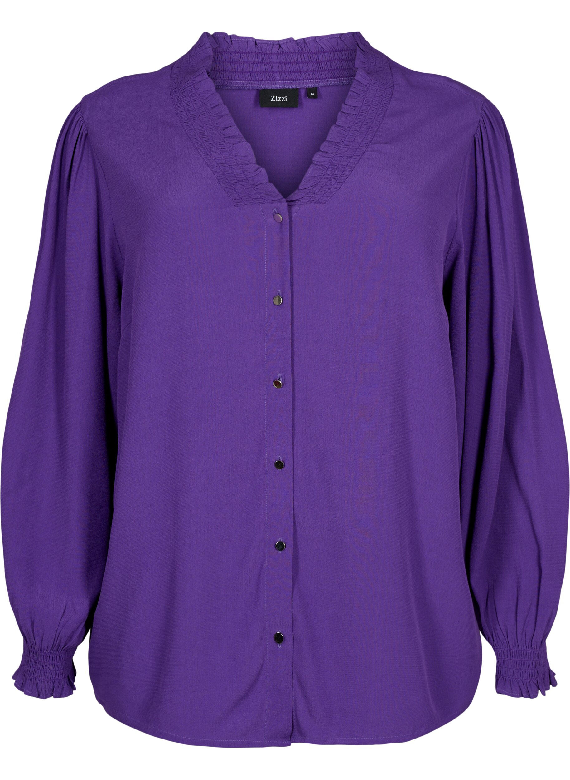 ZizziLang&auml;rmlige Bluse aus Viskose, Heliotrope, Packshot image number 0