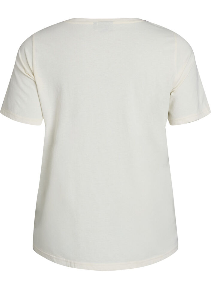 T-Shirt mit Print, Vanille, Packshot image number 1