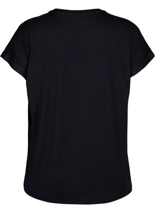 Trainingsshirt mit kurzen Ärmeln und Print, Black/Sugar Plum, Packshot image number 1