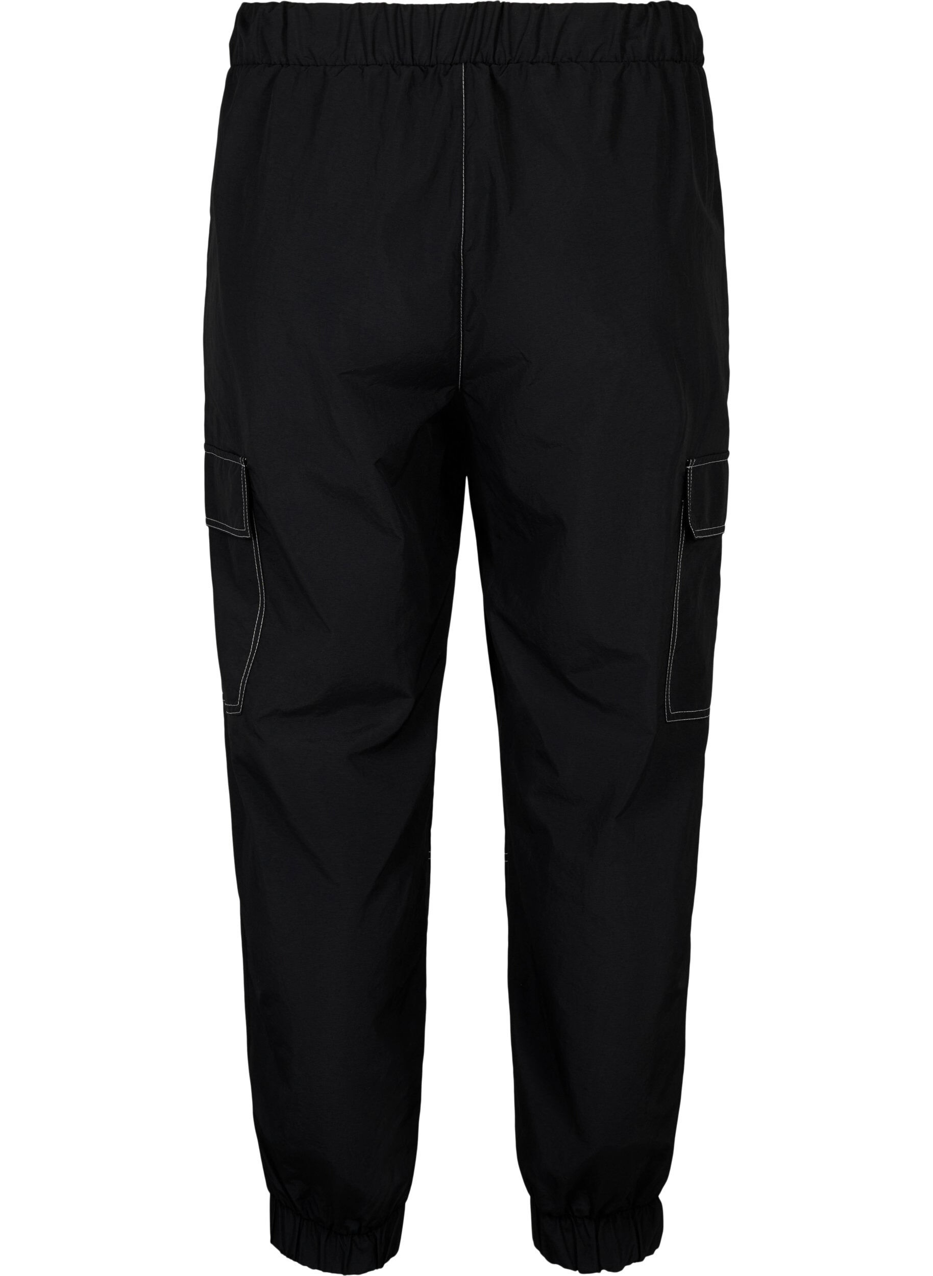 ZizziCargohose mit Kontrastn&auml;hten, Black, Packshot image number 1