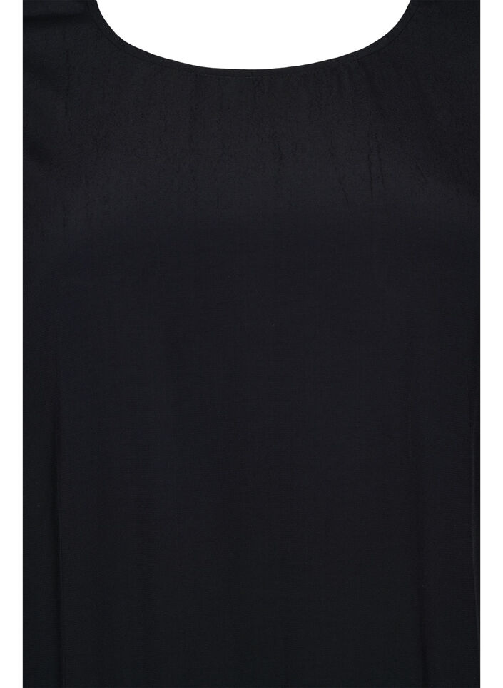 Unifarbene Viskosebluse mit Ballon-Effekt, Black, Packshot image number 2