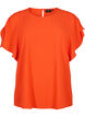 Kurzärmelige Bluse mit Falten, Orange.com, Packshot image number 0