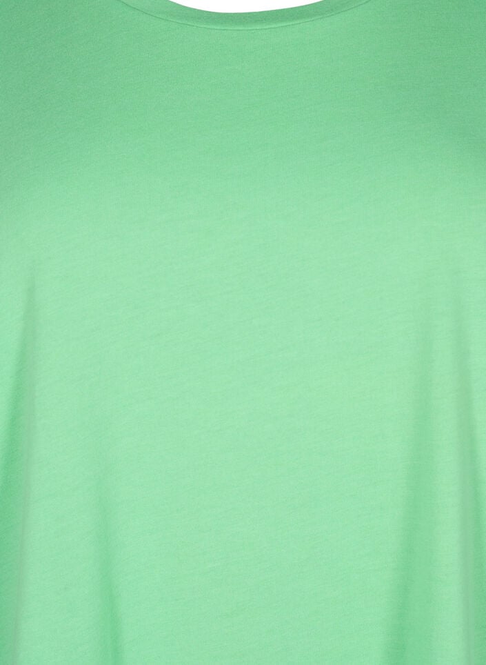 Kurz&auml;rmliges T-Shirt aus einer Baumwollmischung, Gr&uuml;n, Packshot image number 2