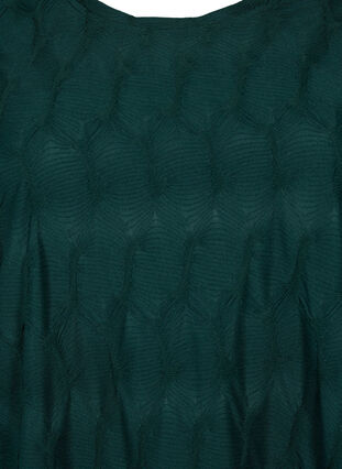 FLASH - Kleid mit Textur und 3/4 Ärmeln, Scarab, Packshot image number 2