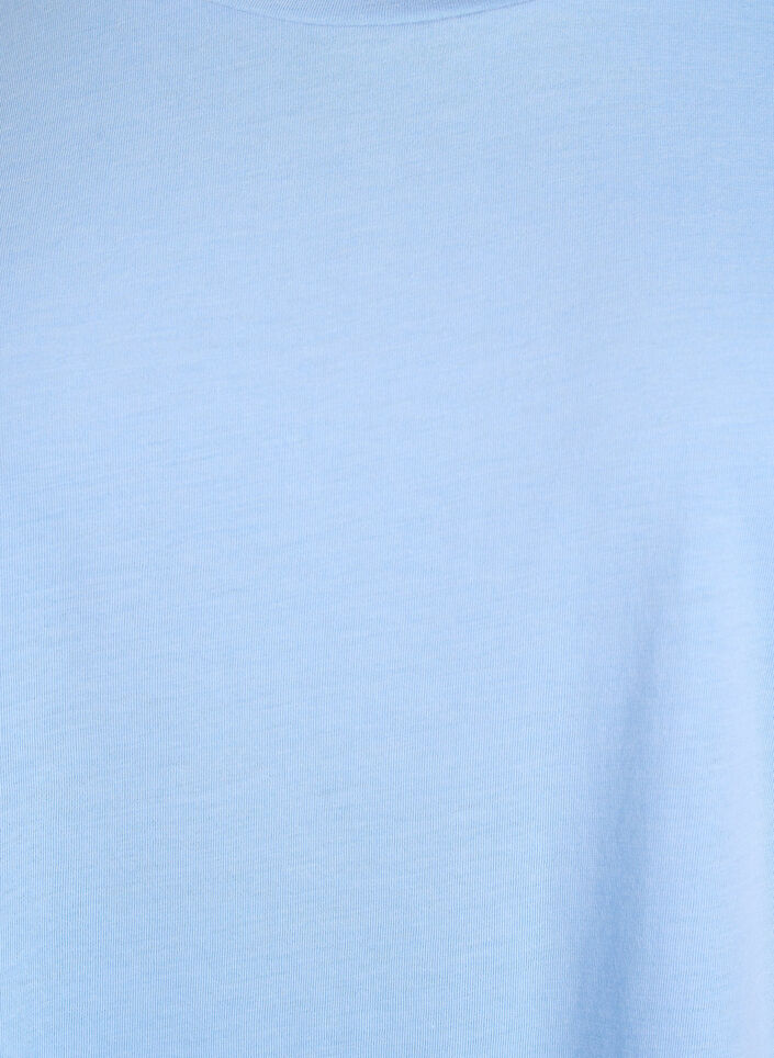 Kurzärmeliges T-Shirt aus einer Baumwollmischung, Blau, Packshot image number 2