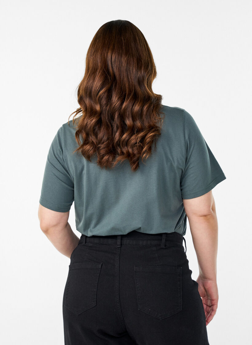 T-Shirt mit Print, Gr&uuml;n, Model image number 2