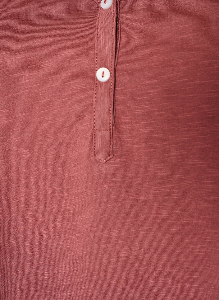 T-Shirt mit Knopfleiste, Braun, Packshot image number 2