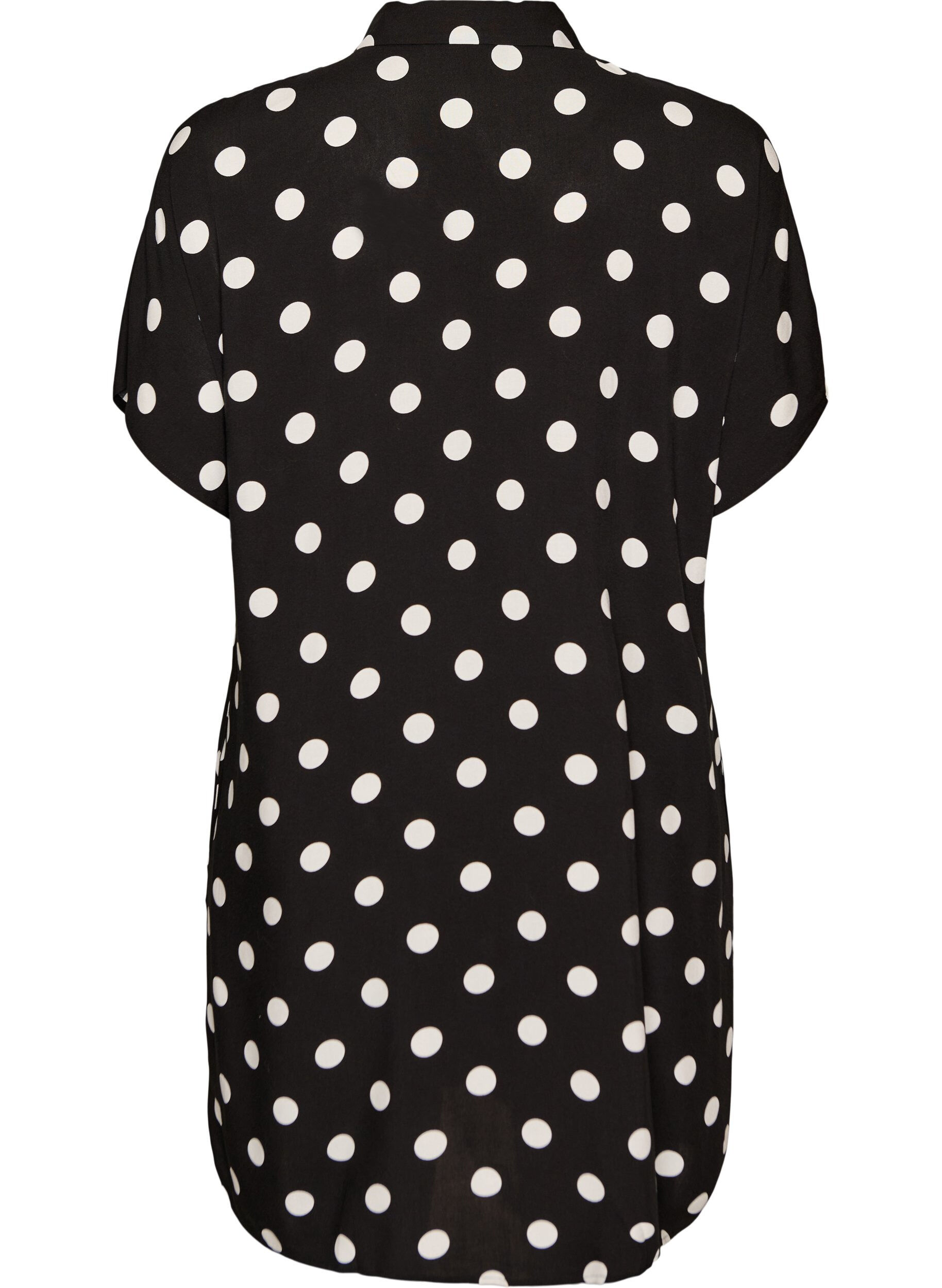 ZizziLocker geschnittenes langes Hemd aus Viskose, Vanille, Packshot image number 1