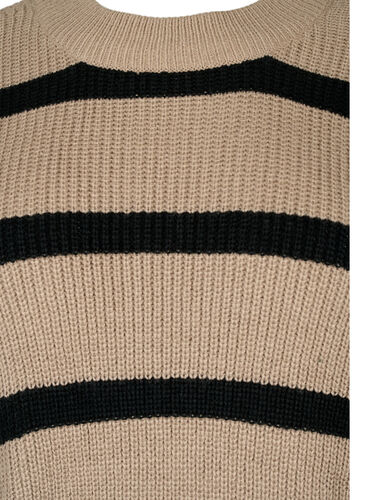 FLASH – Strickpullover mit Streifen, Fungi/Black Stripe, Packshot image number 2