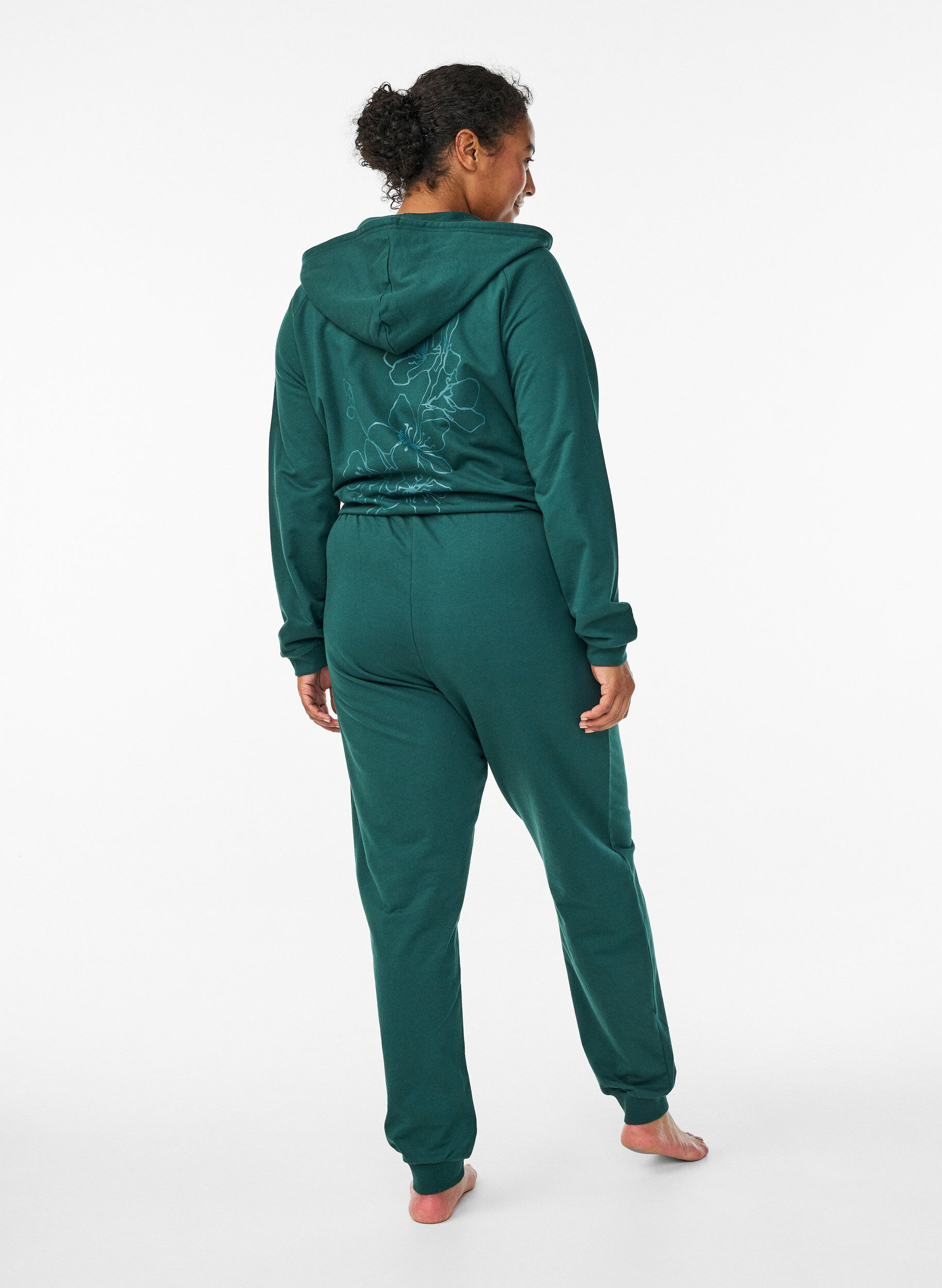 ZizziHoch taillierte Sweatpants aus Baumwolle, Gr&uuml;n, Model image number 1