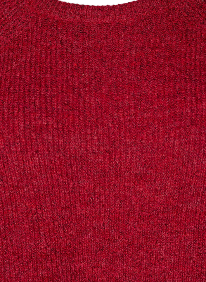Ripppullover mit 3/4-Ärmeln, Rot, Packshot image number 2
