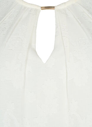 Kurzärmelige Bluse mit Struktur, Warm Off-white, Packshot image number 2