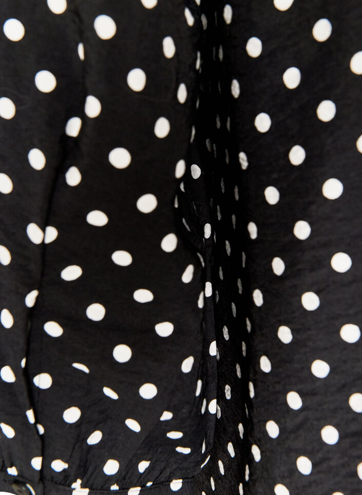 Hemd mit Punktemuster und 3/4-&Auml;rmeln, Schwarz, Packshot image number 3