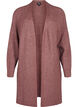 FLASH - Gerippter Cardigan mit Schlitzen, Rose Brown Melange, Packshot image number 0