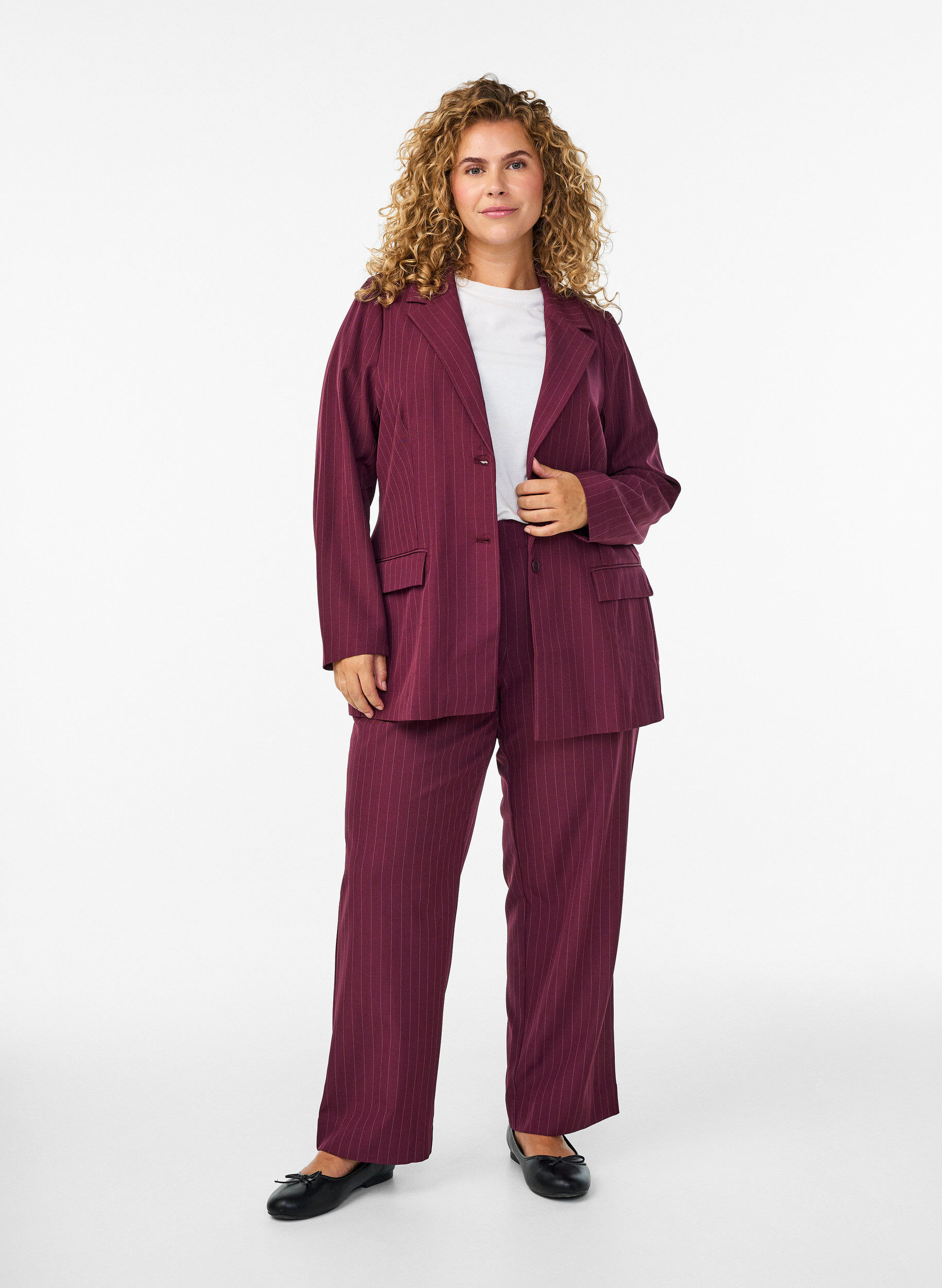 ZizziFLASH - Blazer mit Taschen und Schlitzen, Rot, Model image number 1