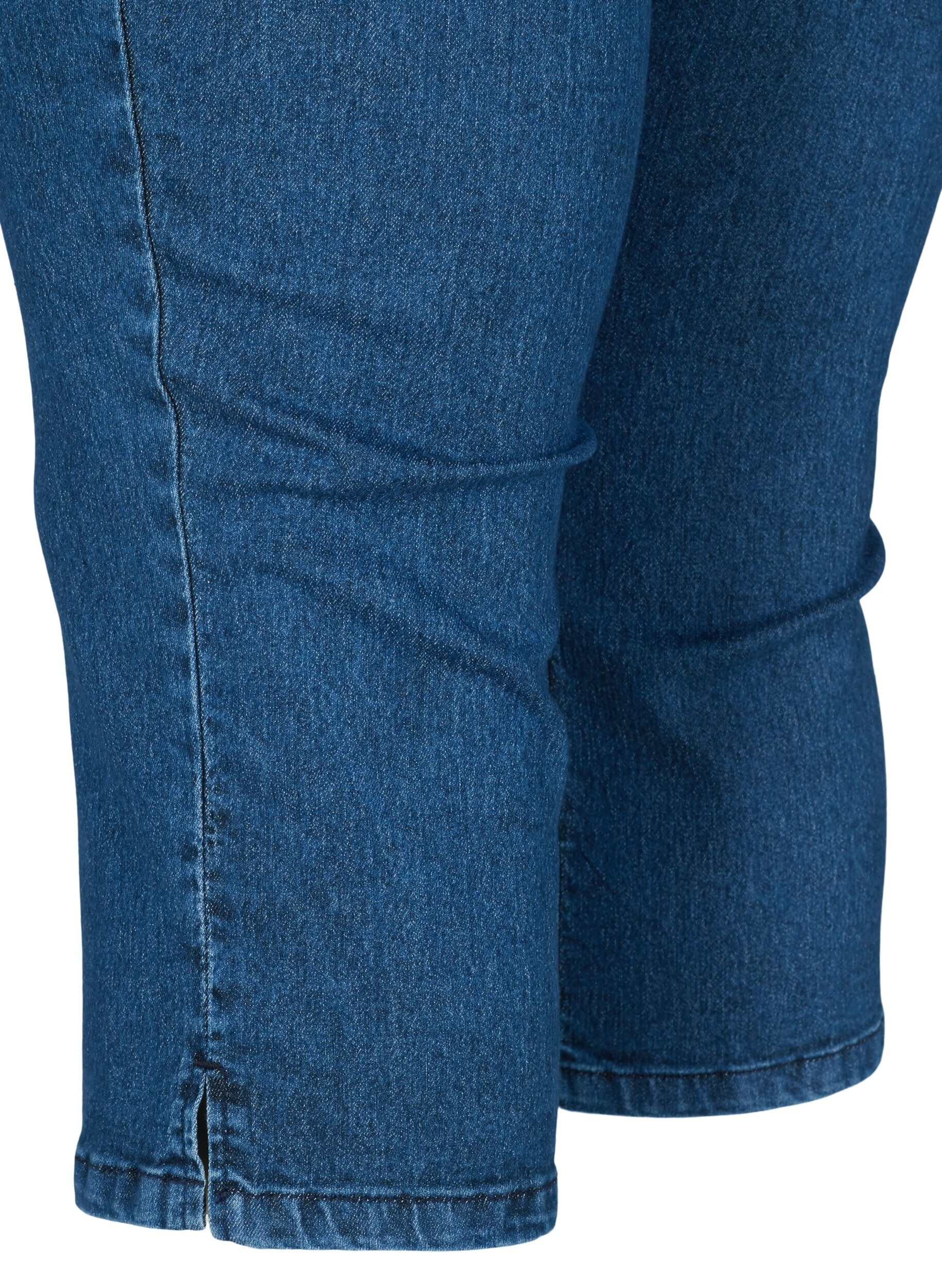 ZizziCaprihose in Baumwollmischung, Dark blue denim, Packshot image number 3
