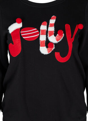 Weihnachts-Sweatshirt, Black Jolly, Packshot image number 2