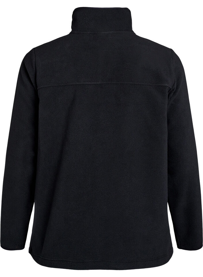 Fleecejacke mit Taschen, Schwarz, Packshot image number 1
