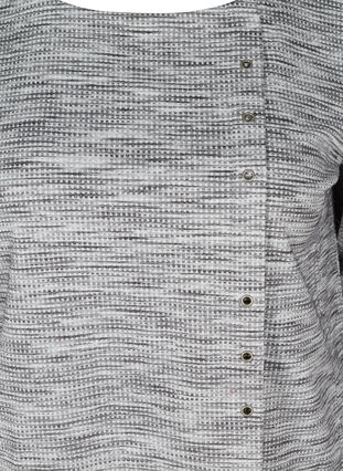 Sweatshirt mit 3/4-Ärmeln und Eyelets, Light Grey Melange, Packshot image number 2
