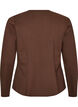 Figurbetonter Cardigan aus Jersey mit dekorativen Kn&ouml;pfen, Braun, Packshot image number 1