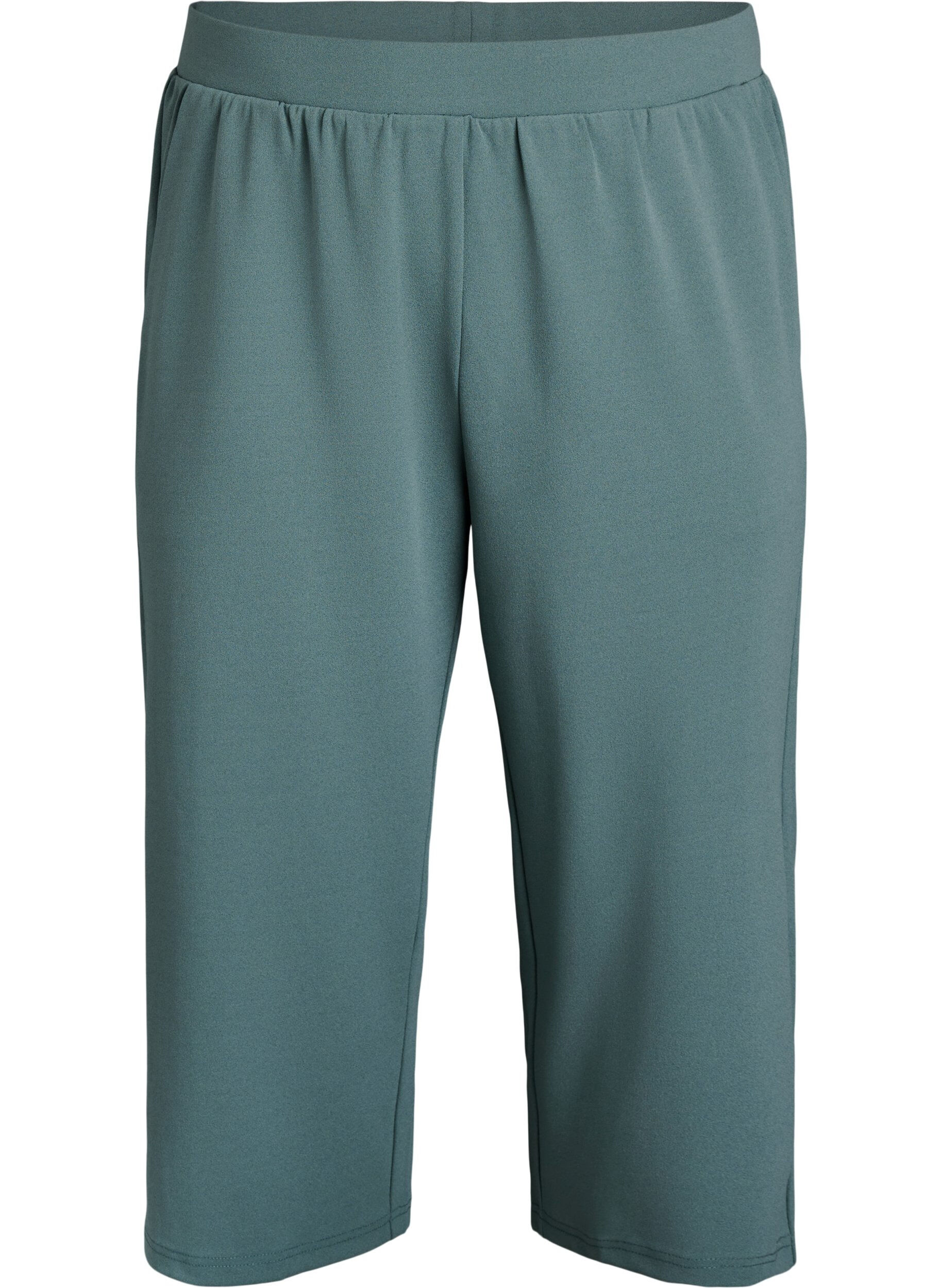 ZizziFLASH - Hochtaillierte Knickerbocker mit lockerem Schnitt, Gr&uuml;n, Packshot image number 0